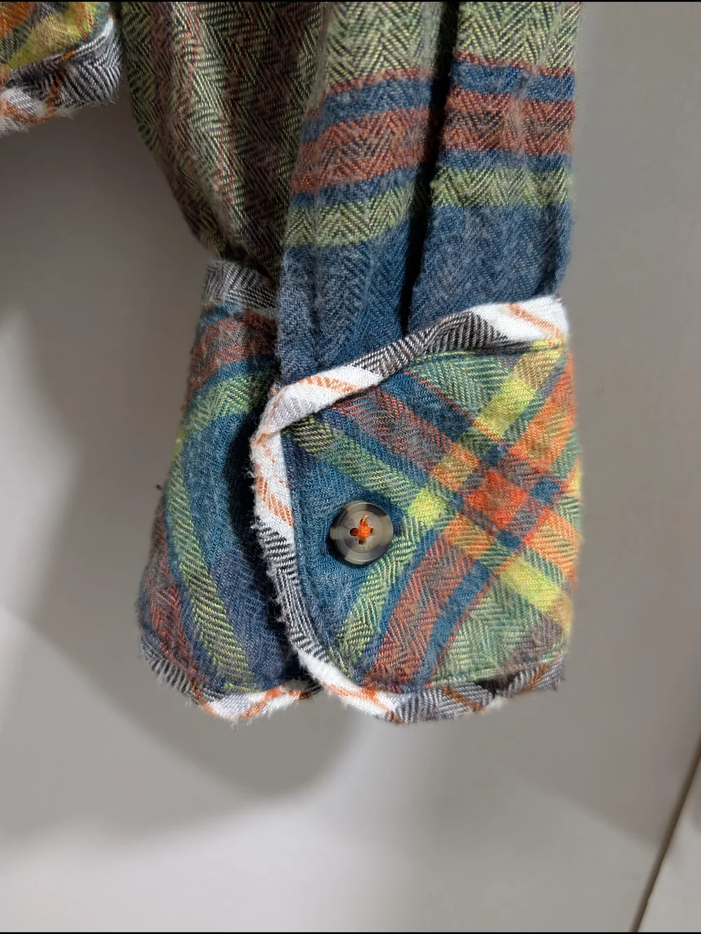 BDG Urban Outfitters Multicolor Plaid Flannel Shirt Jacket - Yellow, Navy, Green - Picture 8 of 10